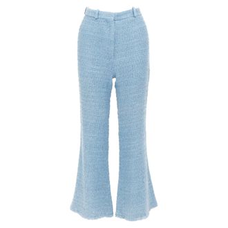 Oscar De La Renta Oscar De La Renta tweed high waisted cropped pants
