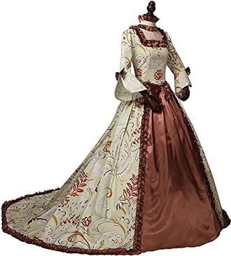 Robe Halloween Médiévale Femme - Longue, Ample, Style Sorcière/victorien - Pour Fête, Cosplay, Festival Renaissance