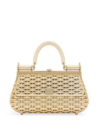 Dolce & Gabbana Sicily interwoven mini bag - Gold