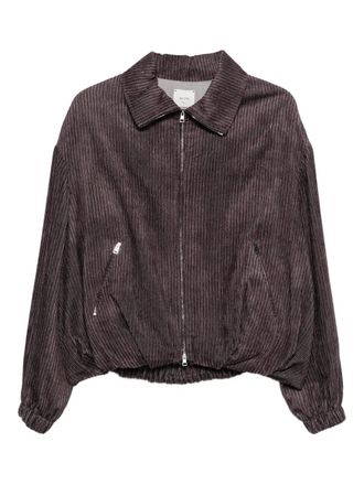 Alysi striped-pattern bomber jacket - Purple