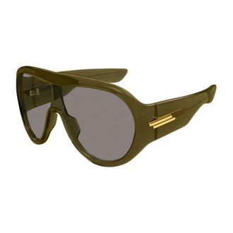 Bottega Veneta Accessoires, unisex, Groen, ONE Size, Shield Zonnebril