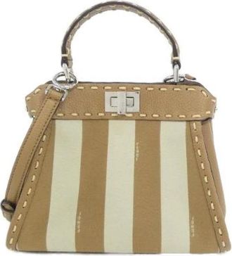 Fendi Pre-owned Selleria Peekaboo Mini Leder Handtas - Dames - Vintage Handtas - Bruin - ONE Size - Leer - Vintage