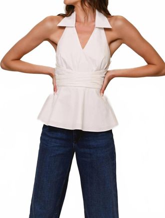Hutch Colbie Halter Top In Wht