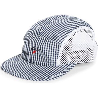Noah Gingham Runner Baseball Cap in Navy/white Gingham at Nordstrom