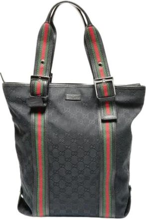Gucci Pre-owned Tote Bags, female, Black, Size: ONE SIZE Pre-owned Vintage Tote Bag
