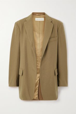 Dries Van Noten Blazer In Twill Di Misto Lana - Marrone