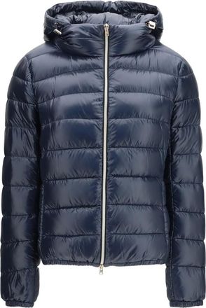 Herno Navy Blue Quilted Hood Jacket