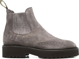 Doucal's Chelsea laarzen met brogue detail - Grijs