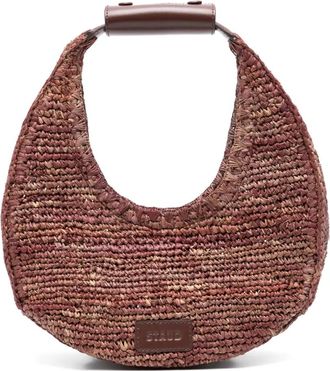 Staud Moon raffia shopper - Bruin