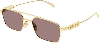 Gucci Brown Pilot Unisex Sunglasses GG1804S 003 54