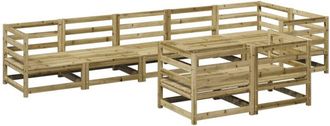vidaXL 8 Piece Garden Sofa Set Impregnated Wood Pine vidaXL