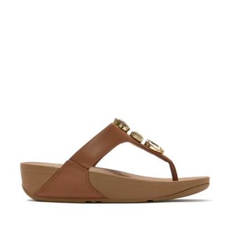 FitFlop Fitflop Womens Lulu Ultra-Jewel Toe-Post in Deep Tan