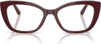 Dolce & Gabbana 54mm Cat Eye Optical Glasses in Bordeaux at Nordstrom