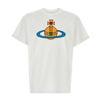 Vivienne Westwood T-Shirts, male, White, Size: XL White Cotton T-shirt