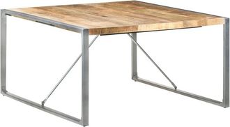 vidaXL Dining Table 140x140x75 cm Rough Mango Wood Vidaxl