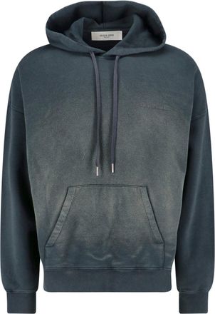 Golden Goose Worn Effect Black Cotton Hoodie