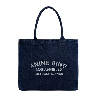 Anine Bing Leo Denim Tote - - Bags - Donna - Blu - ONE SIZE