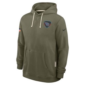 Nike Tennessee Titans Salute to Service Sideline Dominant Force Nike Mens Dri-FIT NFL Pullover Hoodie in Brown | 03AZ2DHA2W-D4V