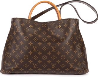 Louis Vuitton Pre-owned Womens Montaigne MM Shoulder Bag - Brown - One Size