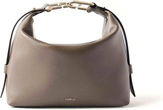 Furla Hono Tonie M Bag In Grey Leather