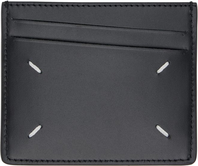 【MAISON MARGIELA】Leather Business Card Holder Black Maison Margiela Black Leather Card Holder from $360.00 - on