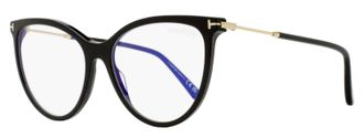 Tom Ford Womens Magnetic Clip-on Eyeglasses TF5994-B 001 Black/Gold 56mm