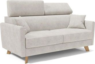 Divani.Store Francy Sof&aacute; Cama Con Reposacabezas Ajustables 180 Cm (mat. 140x197) Blanco