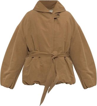Isabel Marant Elea Jas met Dubbele Rij Knopen en Riem - Dames - Jas met riem - Beige - XS - Jassen