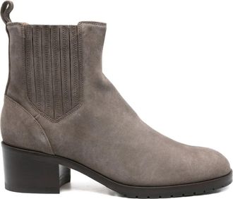 Doucal's 50 mm suède laarzen met elastisch vlak - Grijs