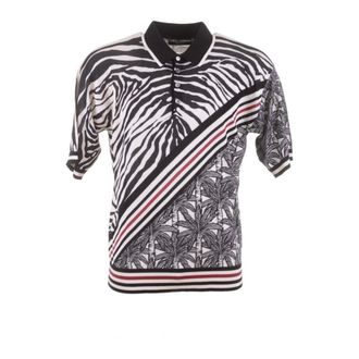 Dolce & Gabbana Polo Shirts, male, Black, M, Pullover Short Sleeves Polo