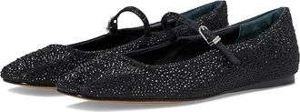 Dolce Vita Reyes Crystal Womens Flat Shoes Black Metalilic Crystal : 6.5 M, Leather