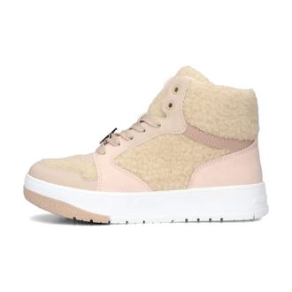 Tommy Hilfiger Schoenen, Dames, Beige, 39 EU, Su&egrave;de, Stijlvolle hoge sneakers