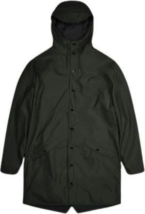 Rains Lange Jas - Dames - Regenjassen - Groen - 2XL - Polyester - Jassen
