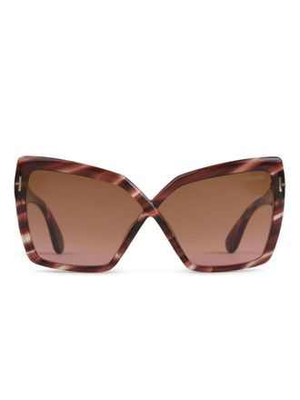 Tom Ford Eyewear Fiore sunglasses - women - Acetate - 63 - Brown