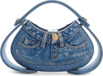 Balmain Medium Jolie Madame Denim Top Handle Bag in 6Ff Denim at Nordstrom