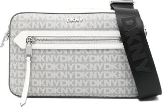 DKNY Borsa a spalla con monogramma - Bianco