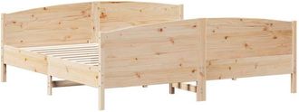 vidaXL Vidaxl - Estructura De Cama Sin Colch&oacute;n Madera Maciza De Pino 200x200 Cm