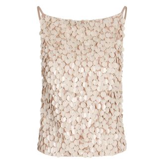 P.A.R.O.S.H. Mujer, Camisetas, Beige, Talla: M