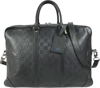 Louis Vuitton Pre-owned Damier Infini Aktetas - Heren - Vintage Handtas - Zwart - ONE Size - Vintage