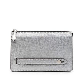 Fendi Pre-owned Fendi Metallic Leather Selleria Clutch Ladies 7VA350 5QG 168 0397