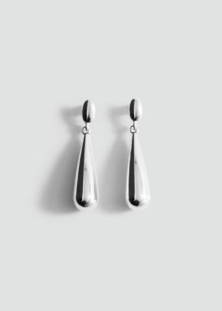 Mango Orecchini ciondolo goccia argento - Donna - Taglia unica - MANGO