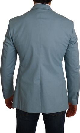 Dolce & Gabbana Mens Blue Slim Fit Coat Jacket Martini Blazer Rayon Clothing
