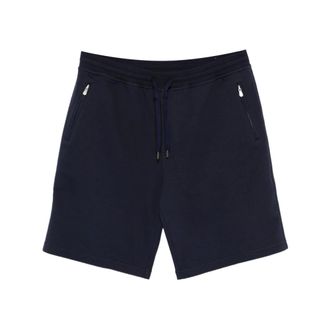 Brunello Cucinelli Brunello Cucinelli, Training Shorts, male, Blue, Size: L Zip Drawstring Training Shorts