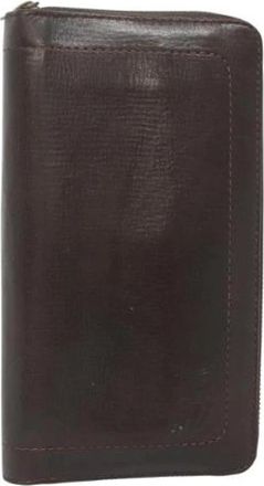 Louis Vuitton Tweedehands leren portemonnees - Dames - Vintage Accessoires - Bruin - ONE Size - Leer - Vintage