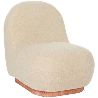 Mobili Rebecca Sofa Poltrona da salotto 1 Posto Mobili Rebecca Azahara 68,5x59,5x75,5 PU Legno MDF Tortora Moderno