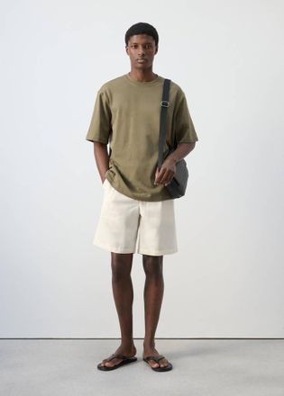 Mango T-shirt relaxed-fit 260 gsm kaki - Uomo - XXL - MANGO MAN