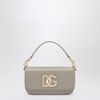 Dolce & Gabbana 3.5 leather shoulder bag in taupe