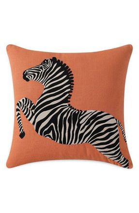 Sunday Citizen Zebra Embroidered Throw Pillow in Koi at Nordstrom