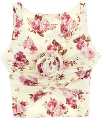 Magda Butrym Bikinitop met bloemenprint - Beige