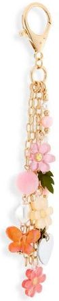 Leith Flower Beaded Chain Bag Charm in Pink Multi- Gold at Nordstrom Rack